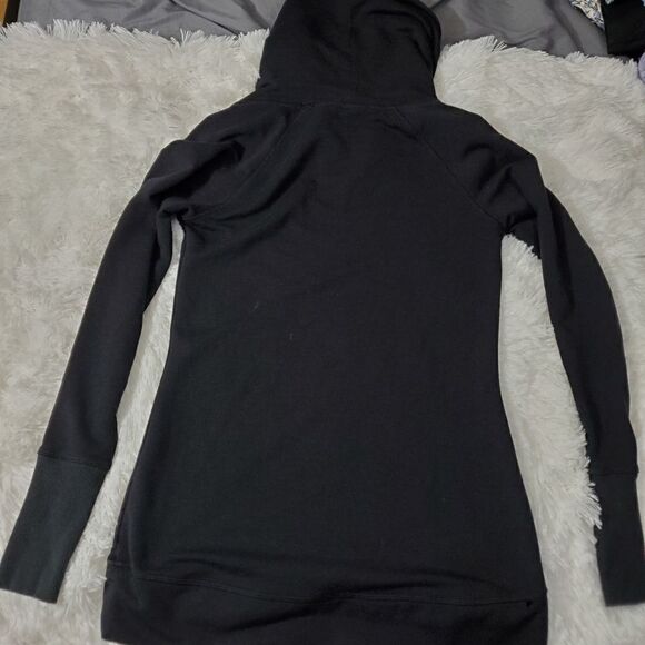 Athleta 24/7 Funnel Neck Sweatshirt Black Warm Fleece Top xxs - Picture 9 of 10